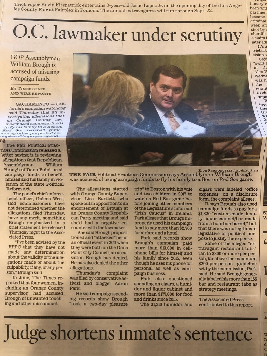 AD-73 William “Bill” Brough Update: The Swamp Rises Up to Protect Their Investment.