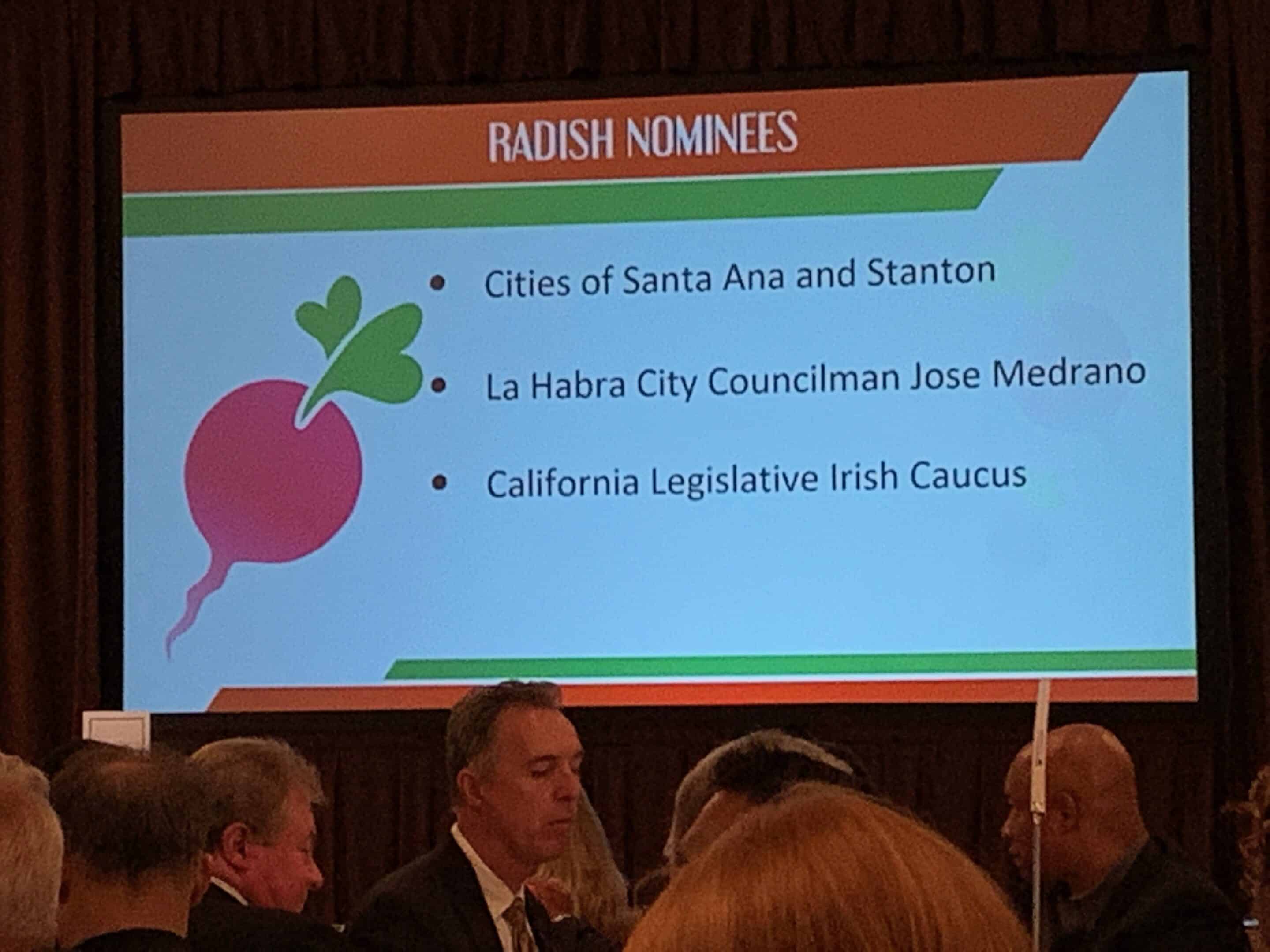 AD-73 Update: OC Tax to Bill Brough, Here’s your Radish (#1 Worst Pork-Barrell Spender of 2019)