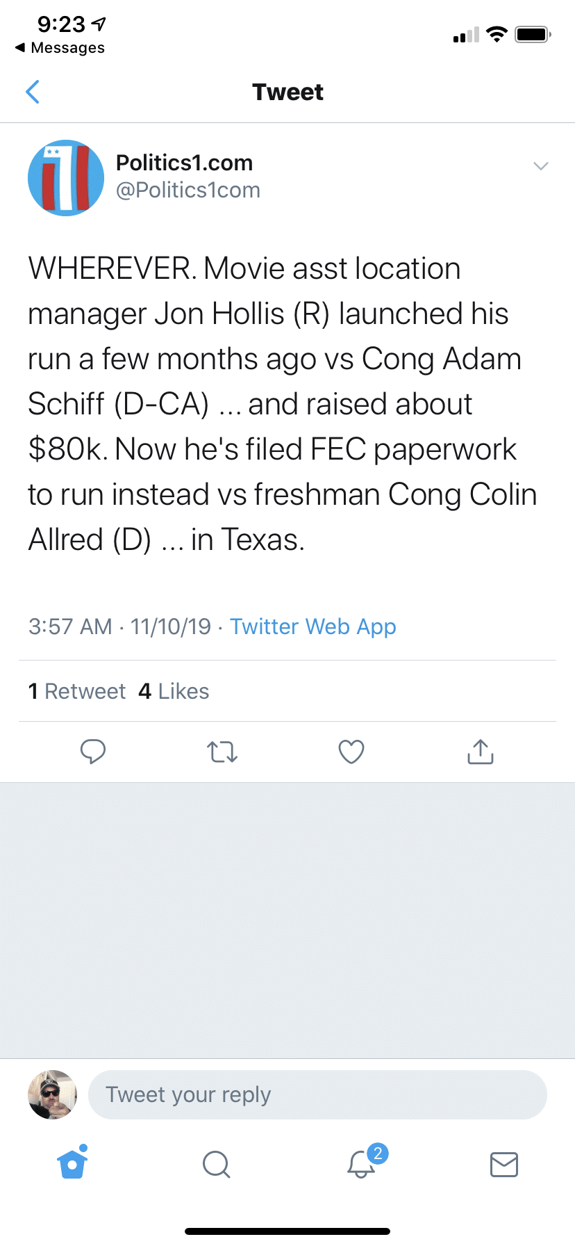 CA-28 Now TX-32 Grifter Alert: Jon Hollis is NOT the Right Candidate Against Anyone.