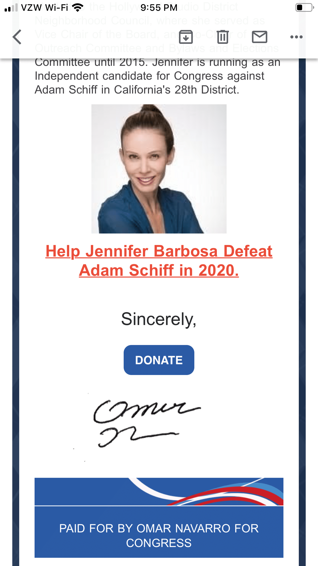 CA-28 Grifter Update: Jennifer Barbosa Has a Publicist!? (That Appears to Be a Complete Idiot)