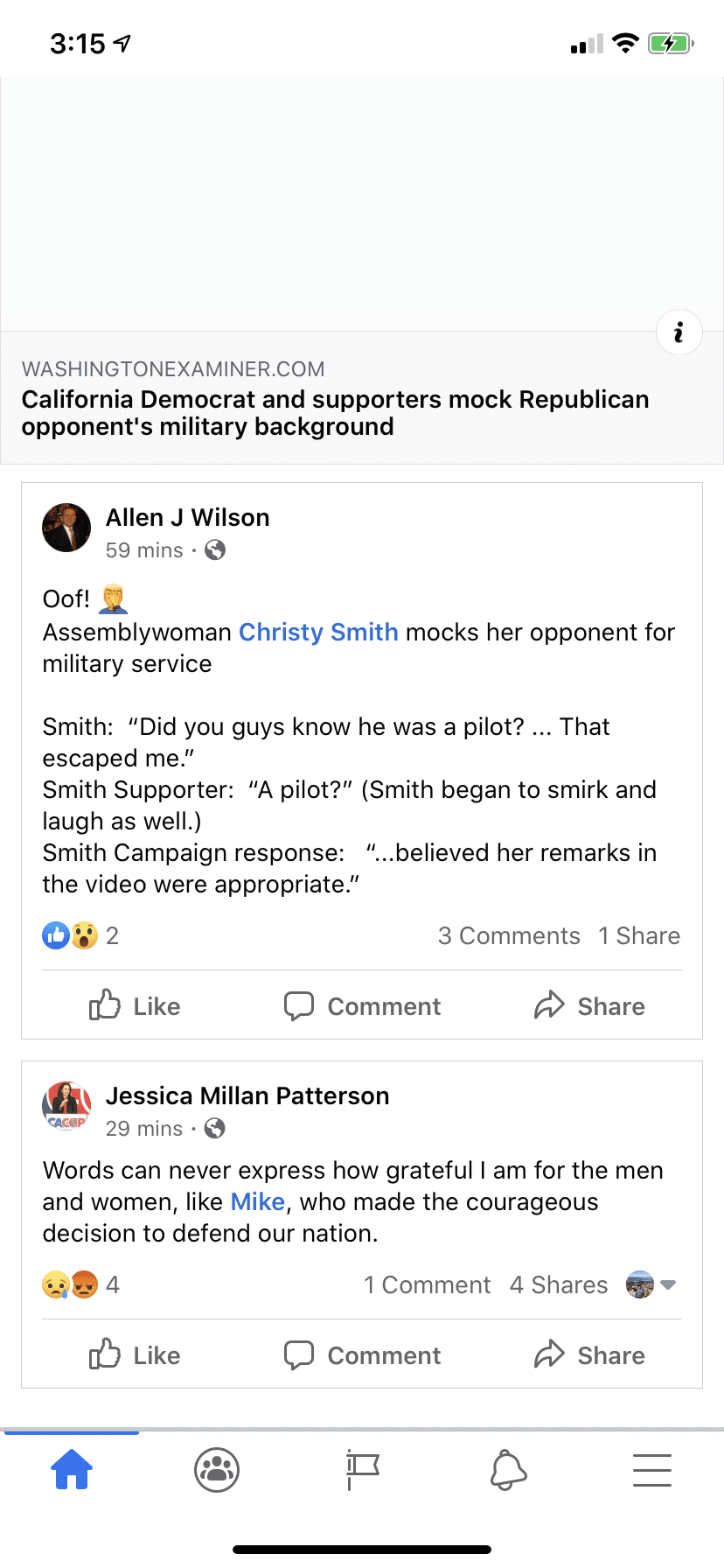 CA-25 Update: After Mike Garcia’s Service Record is Mocked by Christy Smith, CAGOP Chair Jessica Patterson Avoids the Issue like the National Media