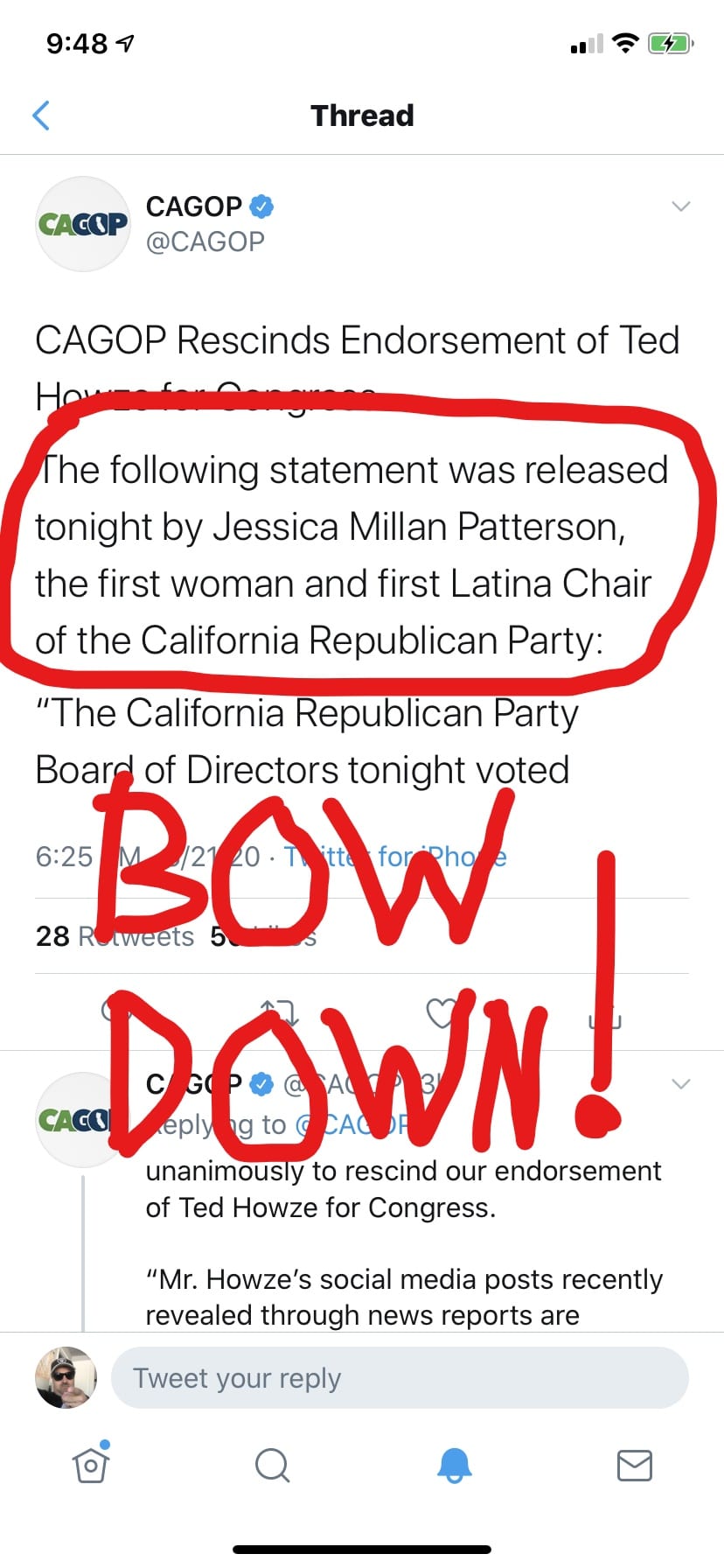 CAGOP Update: The Moral Bankruptcy of Jessica Patterson, Jeff Randle and Company. Virtue Signaling, Favoritism and Poor Finances