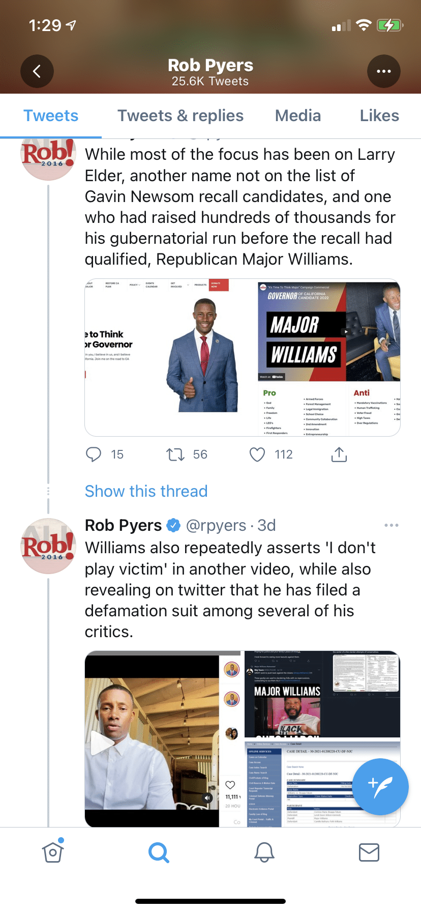 Grifter of the Year? Major Williams is majorly absent. (Hint, No Campaign Finance Report Filed Yet!)