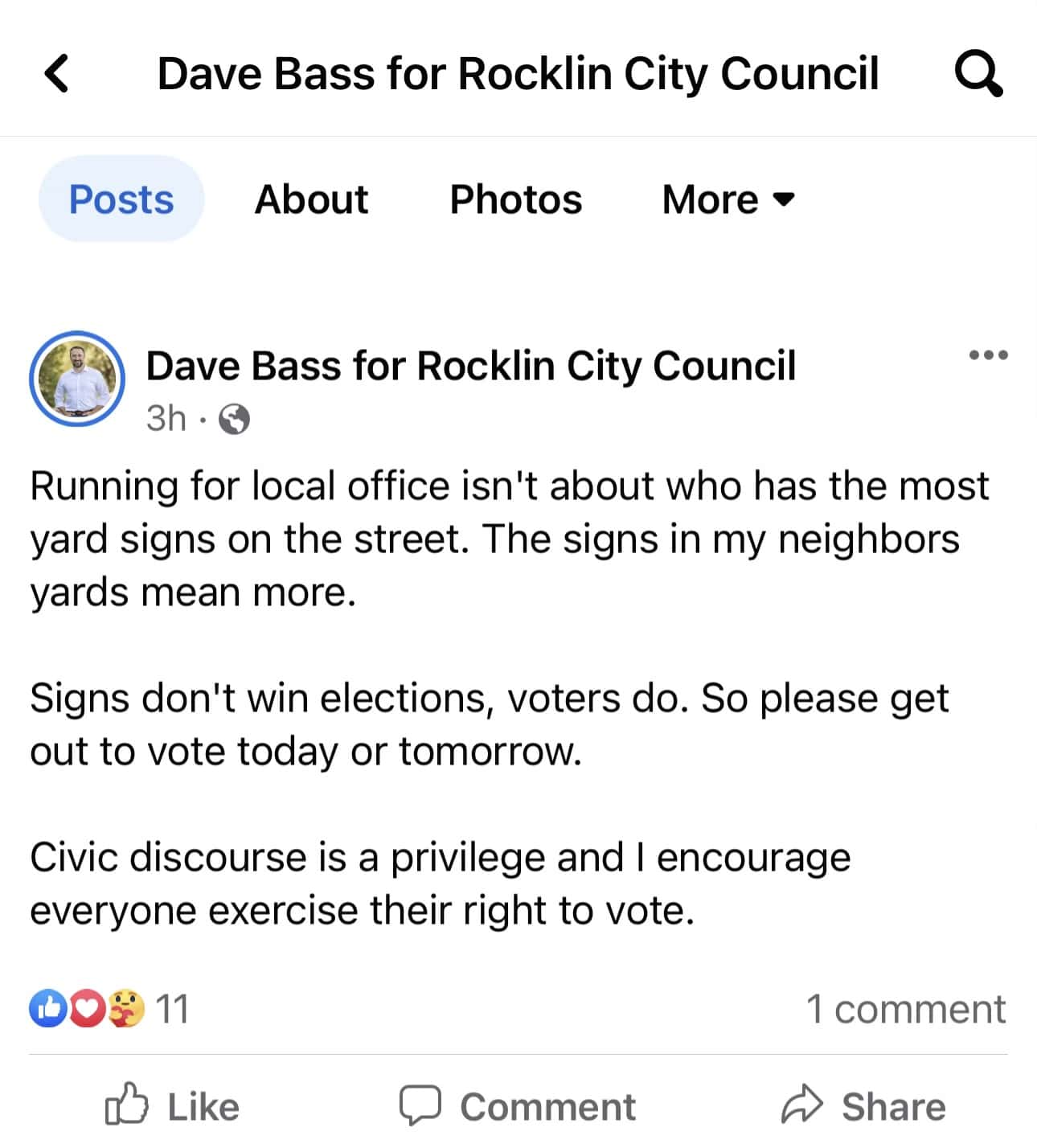 UPDATED: Public Service to David Bass (for Rocklin City Council) attacking supporters is a double-edged sword